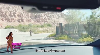 Hitchhiking Slut Gets Fucked On Side Of Road
