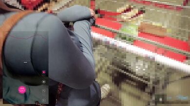 Remote vibe teasing walk! Pussy juice gushing, creampie climax