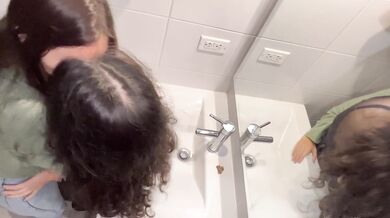 Sex in the bathroom at a party