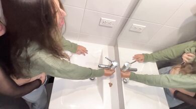 Sex in the bathroom at a party