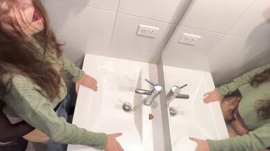 Sex in the bathroom at a party