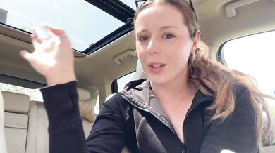 Trying out the biggest toy I've ever owned in the backseat of my car!!