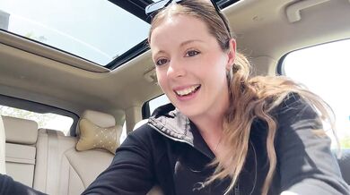 Trying out the biggest toy I've ever owned in the backseat of my car!!