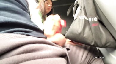 A stranger jerked off and sucked my dick in a public bus full of people