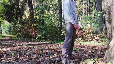 DICKFLASH in the PARK: a slutty milf can't resist to give a me a hard titty fuck