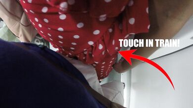 Touched his Cock in Public Train to see his Reaction and he Liked!