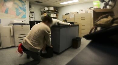CAUGHT fucking my boss in the storage room at office Christmas party