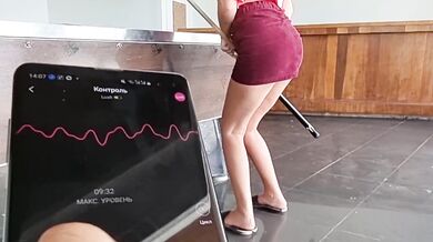 I control her pussy in public with a lovense lush - she moans and is embarassed