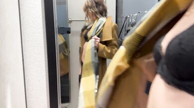 Public fun in changing room and restaurant with Lush remote controlled vibrator