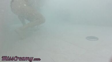 Flashing my dick in front of girl in public swimming pool and helps me cum front couple stranger -P1