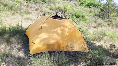The tourist heard loud moaning and caught couple fucking in the tent.