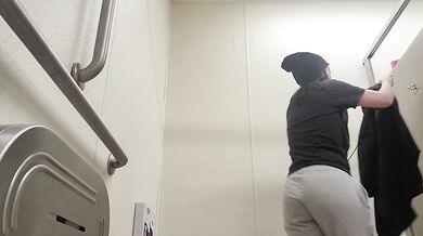 Pissing and Farting in a Public Restroom.