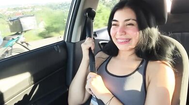 My stepbrother dares me to wear the exuberant while we are in the car
