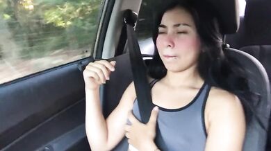 My stepbrother dares me to wear the exuberant while we are in the car