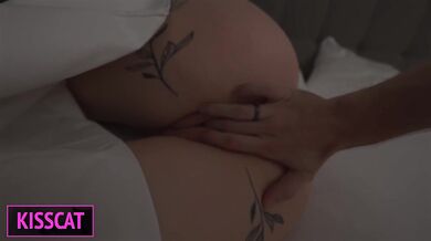 S1E1: Step mom shares hotel room with one bed, so step son fucks tight pussy till facial surprise