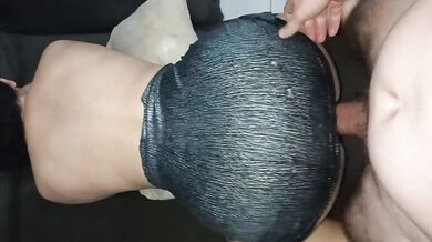 anal rough,pounding hard and deep making the godmother cum the ass in a dress