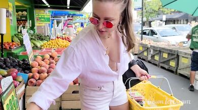 college girl caught braless, voyeur's pov