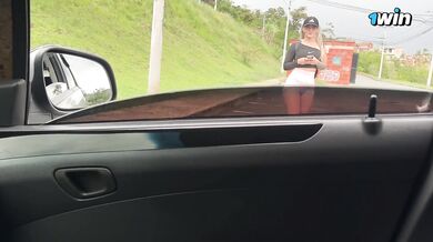 The hottest girl ever. Sexy Colombian fucking in the car.