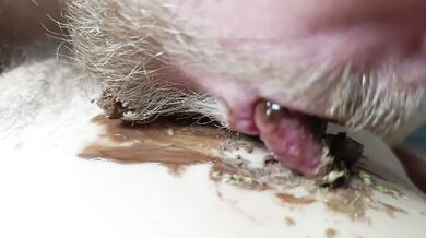 Kinky disgusting sex and cumshot with Dubai chocolate - perverted couple