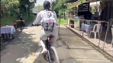 Colombian with a big ass ends up fucking with her best friend on a bike ride.