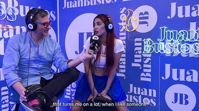 Jessica Sodi fulfills fantasy and cums with her big tits in the sex machine Juan Bustos podcast