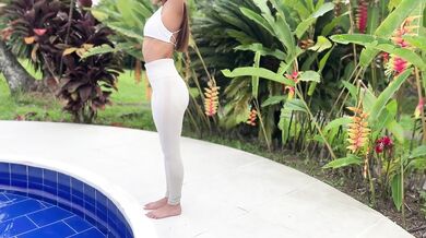 My yoga teacher runs in my mouth.