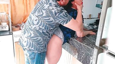 Perverted stepfather fucks his stepdaughter in the kitchen