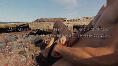 BITCH ON THE BEACH: hard dick exposed to a slut that doesn't resist...