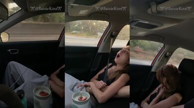 Fingering My Girl in the Fast Lane While the Pressure Builds… Public Orgasm on the Highway ????