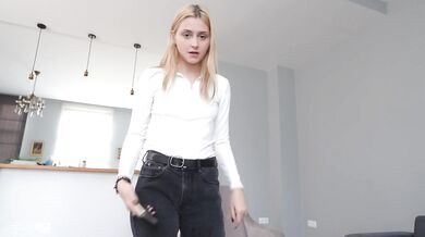 Wife whit hairy pussy cheats in front of her cuckold husband with his best friend with a huge monster cock