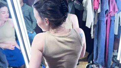 Real Public Fitting Room Fuck – Silent, Steamy POV While People Walk By
