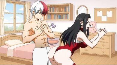 Yaoyorozu x Todoroki anal hentai part 1