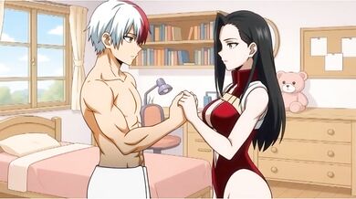 Yaoyorozu x Todoroki anal hentai part 1