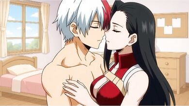 Yaoyorozu x Todoroki anal hentai part 1