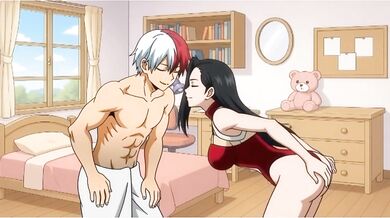 Yaoyorozu x Todoroki anal hentai part 1