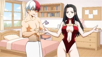 Yaoyorozu x Todoroki anal hentai part 1