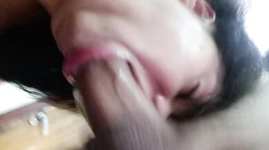Deep throat blowjob, creampie right down my throat, best cum shot