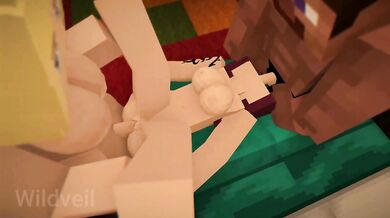Minecraft porn animation dark hair beauty gets fucked