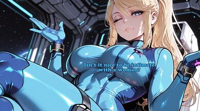 Samus Aran saves you from space pirates and teaches you about her (sexual) culture - [Wholesome, Paizuri, Fleshlight, Edging]