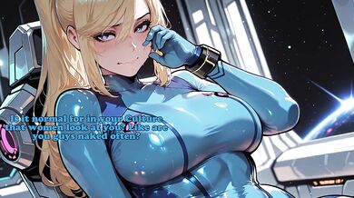 Samus Aran saves you from space pirates and teaches you about her (sexual) culture - [Wholesome, Paizuri, Fleshlight, Edging]