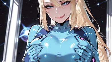 Samus Aran saves you from space pirates and teaches you about her (sexual) culture - [Wholesome, Paizuri, Fleshlight, Edging]