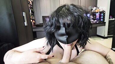 Busty Goth Alt Girl Sloppy Tittyfuck & Deep Blowjob Huge Natural Tits!
