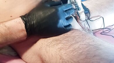 My first glans dick electrostimulation test. Failed to cumshot!