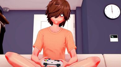 Twisted World #63: My stepsister gives me a handjob while sucking my balls.