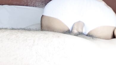 Little slutty stepdaughter likes it rough with her underwear on.