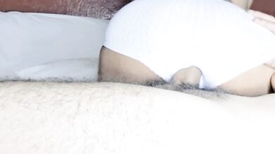 Little slutty stepdaughter likes it rough with her underwear on.