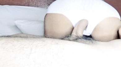 Little slutty stepdaughter likes it rough with her underwear on.
