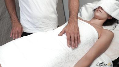 massaging, fingering a perfect 18 year old's body