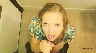 He needed to Cum, so I sucked his Cock 'till he came in my Mouth - TAKE ME SLO
