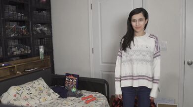 Step Sis Tries On Girl Next Store Sweaters Amateur Try On Haul!